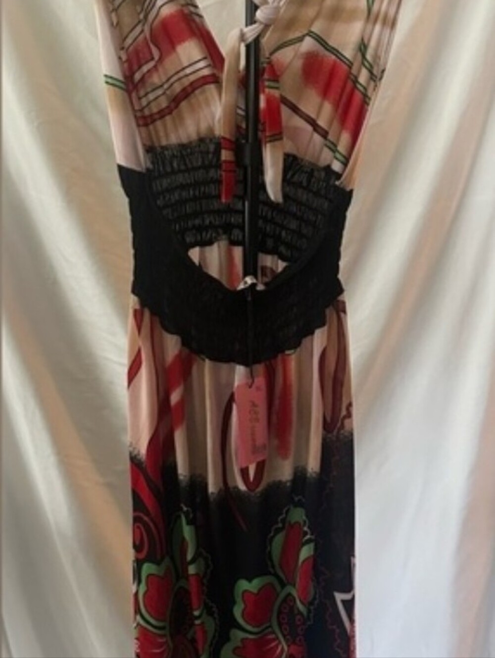 $6 NWOT ACE XL COTTON POLY GRECIAN HALTER SUNDRESS - Picture 5 of 5
